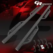 PAIR MATTE DROP STEP BAR RUNNING BOARDS FOR 2007-2019 SILVERADO/SIERRA CREW CAB