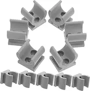 U Shaped Clamp for Wheelchair Commode Chair 24 Pcs Replacement Raised Toilet Seat Pad Bracket Clips Grey Pipe Clamp