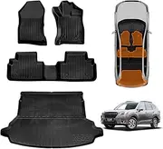 X-CAR 3D Floor Mats Boot Liner for Subaru Forester 2018-2024 All Weather Heavy Duty Cargo Car Trunk Luggage Tray