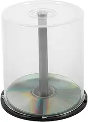 Empty DVD Storage Bucket, Empty DVD Storage Bucket, DVD Cakeboxes Holders With Black Spindle for Storing DVDs, Music Albums, Movies