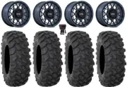 KMC Technic 15" Wheels Blue 30" XTR370 Tires Polaris RZR XP 1000 / PRO XP