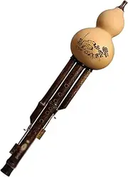 Bamboo Pipe Cucurbit Flute Instrument Professional Hulusi Flute Cucurbit Flute Hulusi Instrument for Adult Student Calabash Flute