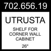 IKEA UTRUSTA Shelf For Corner Wall Cabinet White 26" 702.656.19