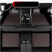 Car Floor Mats PU Waterproof Foot Pads 4Pcs Universal Auto Carpet Interior Floor Mat Anti Scratch Feet Pads Cushion(4pcs red line)