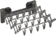 Suction Cup Hanger, Sock Drying Rack, Wall Mounted Clothesline, Strong Suction, Space Saving, 38x38x16cm, for Homes, Apartments, Dorms, Travel Use