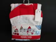 Elf On The Shelf JUST CHILLIN' Hooded 100% COTTON Towel GIFT TAG 24" x 50"