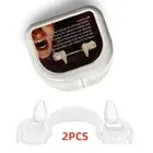 2×Retractable Vampire Fangs Halloween Cosplay Makeup Zombie Teeth Horrific Props