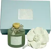 [Pretty Valley Home] Ceramic Diffuser Flower 120ml Gift Box - Marine Scent Light Blue