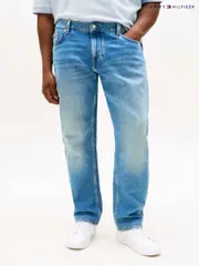 Tommy Hilfiger Blue Plus Mid Rise Straight Jeans (H55530) | $254