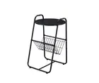 Proman Products Coto Small Side Round Table, End Table with Magazine Holder