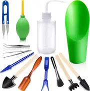 13 Pieces Mini Garden Hand Tools, Transplanting Tools Succulent Tools Set,for Indoor Miniature Fairy Garden Plant Care