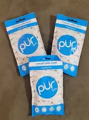 Pur Gum Peppermint Flavour Gum 77g Bag 55 pieces of gum (Pack of 3) - Vegan