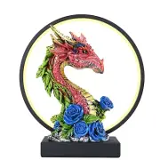 Hmusnwol-Dragon Statue-Gifts-Figurine-Unique Table Lamp - 13.18 inch Dragon a...