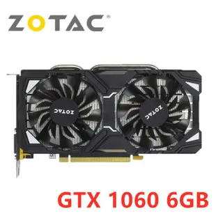 Zotac GTX 1060 6GB 圖形卡 GTX 1060-6GD5 視頻卡 GPU 台式 PC 電腦遊戲屏幕圖 R