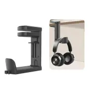 Rotating Headphone Stand - PC Gaming Headset Stand Adjustable Clamp-on Headph...