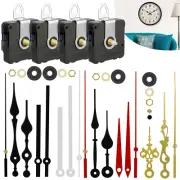 4Pcs DIY Wall Quartz Clock Movement Mechanism, Battery Operated Clock Motor Kit,