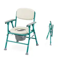在飛比找momo購物網優惠-【便盆椅】舒適收合型 青碧綠軟坐墊(#老人坐便器#移動馬桶#