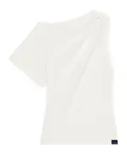 Courrèges Asymmetric Draped T-Shirt M white