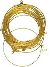 Generic 20pcs 40mm Round Hoop Loop Earring Ear Making Findings for Beading, Gold, 4x4cm