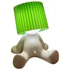 Sitting Little Naughty Boy Desk Lamp Rechargeable Night Light (Green Fig Leaf) H