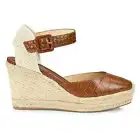Christian Louboutin Amelina 90 Biscotto Brown Platform Wedge Sandal Heel Pump 39