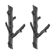 Danya B. Double Cast Iron Tree Branch Coat Hook 2-Piece Set | Wall Mounted |