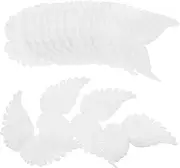 18pcs Angel Wings Decoration Clothing Accessories Wings Patches for Wing Charms Costume Ornaments Angel Wings for Crafts Party Shoe Accessories Plastic White