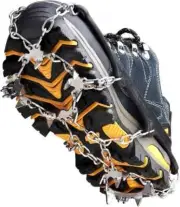 SHARKMOUTH Ice Cleats Crampons Traction, Ice Snow Grips for Boots Shoes SIZE L
