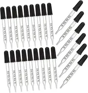 Minkissy 1ml Graduated Droppers Essential Oil Pipettes Medicine Dropper Set of 30 Glass