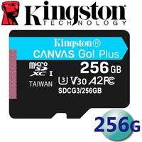 Kingston 金士頓 256GB 256G microSDXC TF UHS-I U3 V30 A2 記憶卡 SDCG3/256GB