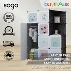 SOGA Black 10 Cubes Storage Cabinet DIY Shelves Cupboard Wardrobe Organiser