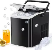 Countertop Ice Maker Machine, Portable Self-Cleaning Ice Machine with Ice Scoop,