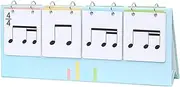 TOOYFUL Musical Notation Learning Card Rhythm Training Cards Reading Removable Turnable Pages Creative Learning Flashcards Toy for Piano Beginners
