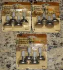 3PKS 12 LEVELING GLIDE FURNITURE LEGS SILVER CHAIR STOOL TABLE ADJUSTABLE 1 1/16