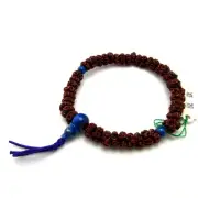 Bodhi Seed Wood & Lapis lazuli Japanese Juzu Bracelet Rosary Prayer beads Kyoto