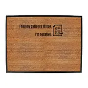 Had My Patience Tested - Funny Novelty Doormat Man Cave Floor mat