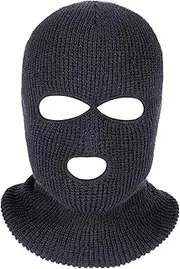 [GAROZATION] Knitted Hat Head Scarf Waterproof Hat Hats Bike Accessories Silk Hair Bonnet Hard Hat Arm Sleeves Bucket Hat Warm Balaclava Holes Beanie Skull Cap Chemo Headwear Hood Yarn Grey
