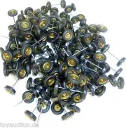 100 X Wheel Set 28mm Axle Width Gold Rim Plastic Herpa Albedo 1:87 4270 Å