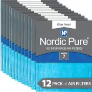 Nordic Pure 14x14x 1/2 Half Inch Ring Panel MERV 7 Furnace Air Filters 12 Pack