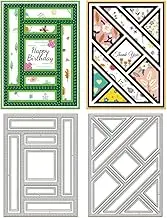 Splicing Rectangular Background Board Cutting Dies for Card Making Frame Background Die Cuts Carbon Steel Embossing Stencils Template for DIY Scrapbooking Album Craft Decor
