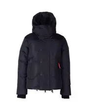 Dsquared² Goose Down Padded Nylon Jacket with Zip and Button Closure Men Black