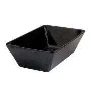Melamine Bowl / Dish Black Rectangular 250x150x70mm Ryner Commercial Plastic