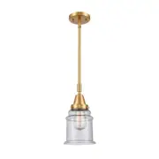 Innovations Canton 1 Light 6.5" Mini Pendant, Satin Gold/Seeded - 447-1S-SG-G184