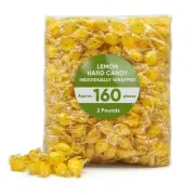 Lemon Drops Hard Candy Individually Wrapped - 2 Pounds Approx 160 Sour Lemon ...