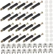 Anneome 1 Set Furniture Connection Kit with Dowel Fixing Screws Hardware Assortment for Cabinets Wardrobes and Enhanced Stability and Secure Installation