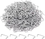 Rustark 1000 Pcs 3/4" Galvanized Hog Rings, Professional Upholstery Hog Rings Set for Furniture,Fencing,Bagging, Railing, Sausage Casing, Meat bags, Shock Cords