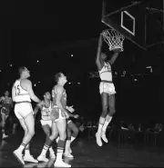 Philadelphia Warriors Wilt Chamberlain In Action 1960 Old Basketball Photo 11