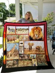 Africa Wildlife Blanket, Africa Wildlife Fleece, Sherpa Blanket