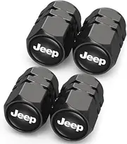 for Jeep Car Tyre Valve Caps Tire Dust Caps for Jeep Grand Cherokee Comander Wrangler Compass Renegade Patriot,4pcs Auto Tire Valve Stem Caps Tire Air Covers,Anodized Dust Caps Car Tire Valve Cover