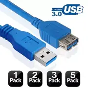 1m-10m Long USB Extension Cable USB 3.0/2.0 Male to Female Data Extender Cable
